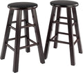 Winsome Element 2-Piece Counter Stool Set, Classic Backless Bar Chairs by Winsome