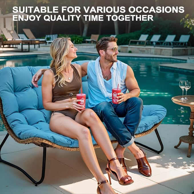 Crestlive Products Outdoor Loveseat 2PCS, Patio Conversation Set, All-Weather - Image 6
