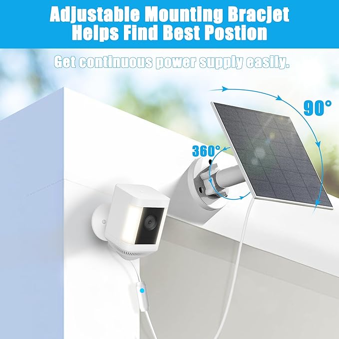 6W Solar Panel Compatible with Ring Spotlight Cam Plus/Pro and Stick Up Cam - Image 7