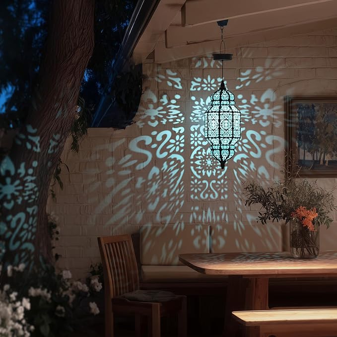 18 Inch High Large Hanging Solar Lights Outdoor Garden Decor, Decorative - Image 6