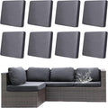 8Pcs Outdoor Cushion Covers, Patio Cushion Covers, Stretch Elastic Slipcovers by dreahoteztil