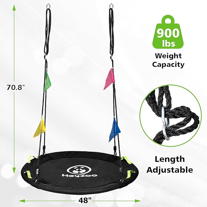 48 inch Tree Swing, Larger Saucer Flying Swing - Image 4