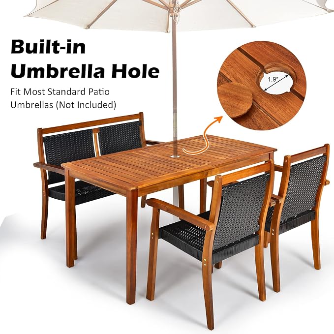 Tangkula 4 Pieces Patio Dining Set - Image 5