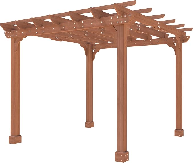 MUPATER 10’×10' All Wood Pergola - Image 6