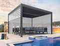 PURPLE LEAF Louvered Pergola 94AS 12' x 12' Outdoor Aluminum Pergola by PURPLELEAF
