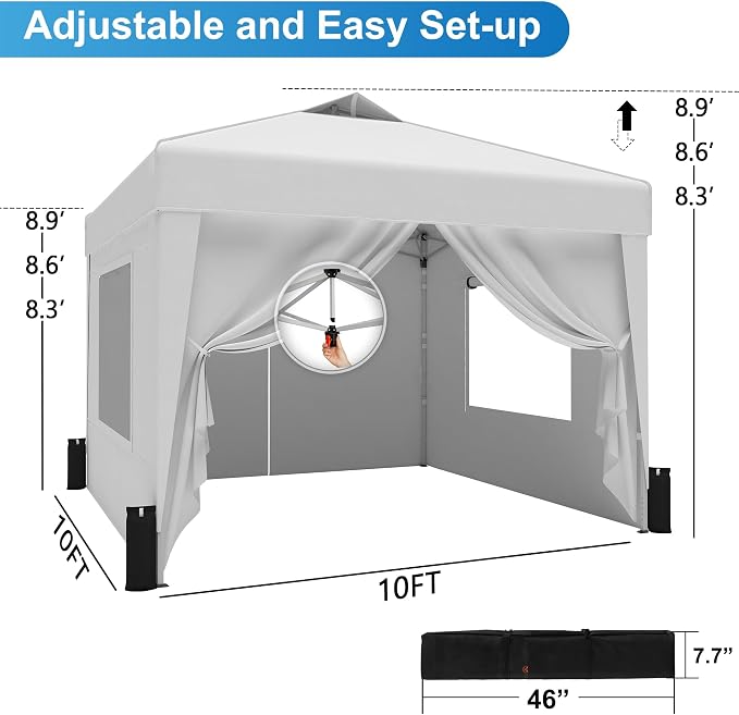 SANWAY 10x10 Pop Up Canopy Tent - Image 3