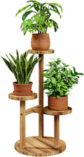 Bamworld 3 Tier Plant Stand Indoor, Corner Wood Plant Shelf by Bamworld