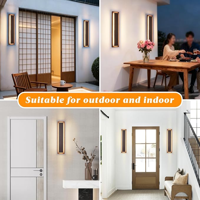   Long Outdoor LED Wall Lights, Modern Exterior Garage Wall Light - Image 6