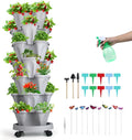 GameXcel Vertical Planter, 7 Tier Stackable Strawberry Planter by GameXcel