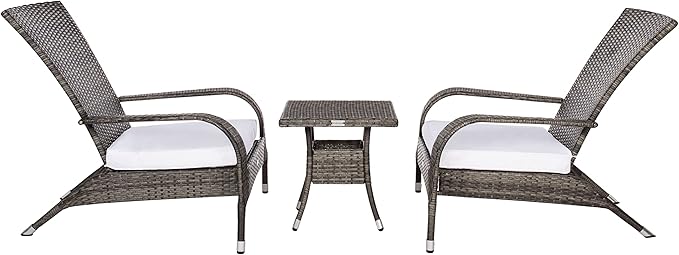SAFAVIEH Outdoor Patio Furniture Collection Edna 3-Piece Lounge Set - Image 3