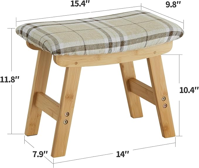 Foot Stool Ottoman Foot Rest Under Desk, Small Stool - Image 3