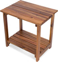 Shine Company Indoor/Outdoor Providence Rectangular Acacia Wooden Side Table by ShineCompany