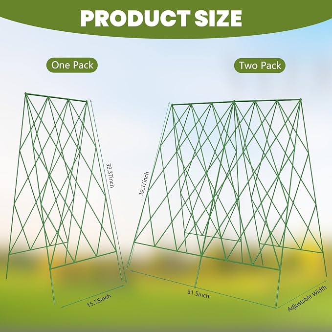 Cucumber Trellis 2 Pack, Foldable A-Frame Garden Trellis - Image 5