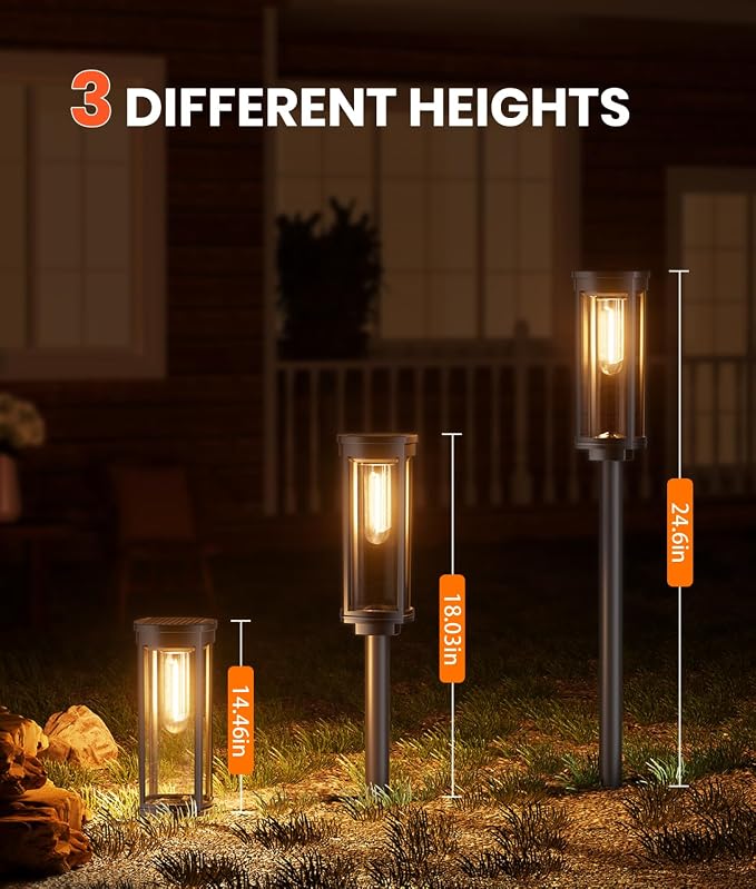 4 Pack Solar Pathway Lights Outdoor, Modern Super Brightness LED Solar Path - Image 5