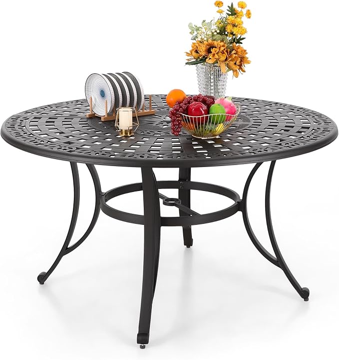 PHI VILLA Round Patio Dining Tables by PHIVILLAThepioneerofcomfortablehouseholdsupplies