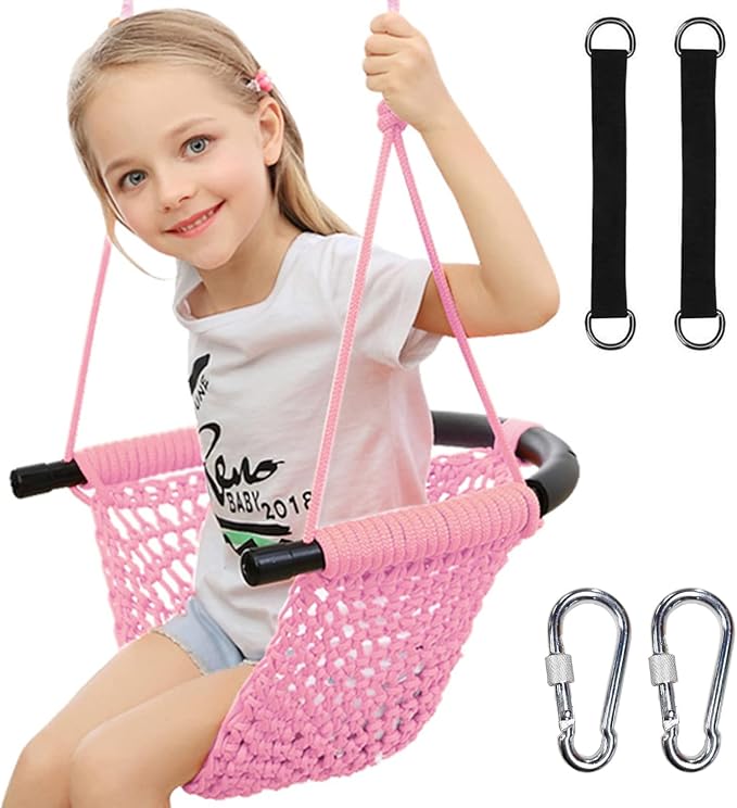 Hi-Na Tree Swing for Kids, Adjustable Toddler Rope Swing Seat by Hi-Na