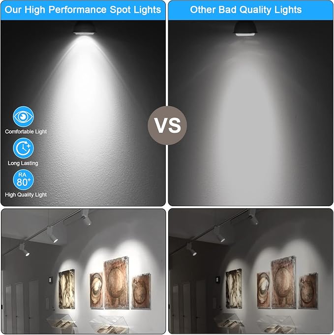 Mlambert 12 Pack MR16 LED Bulbs 50W Halogen Equivalent, 6000K Cool Whitee - Image 2