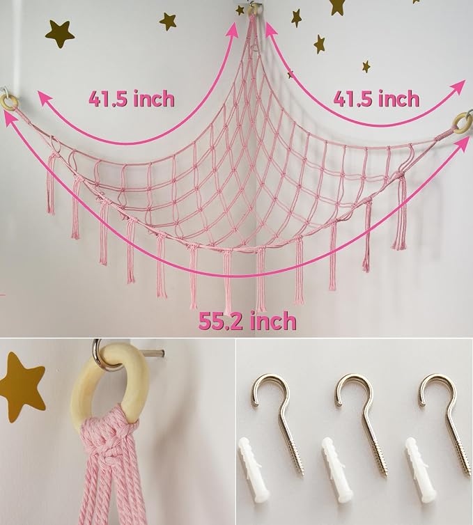 Stuffed Animal Storage Hammock Corner Net - Image 5