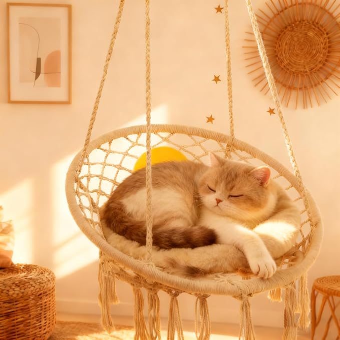 Goutime Hammock Chair, Macrame Hanging Swing Chairs - Image 5