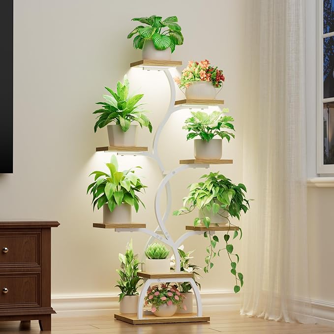 Plant Stand Indoor with Grow Light by EVAWOO