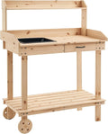 Outsunny 36" Wooden Potting Bench Work Table by Outsunny