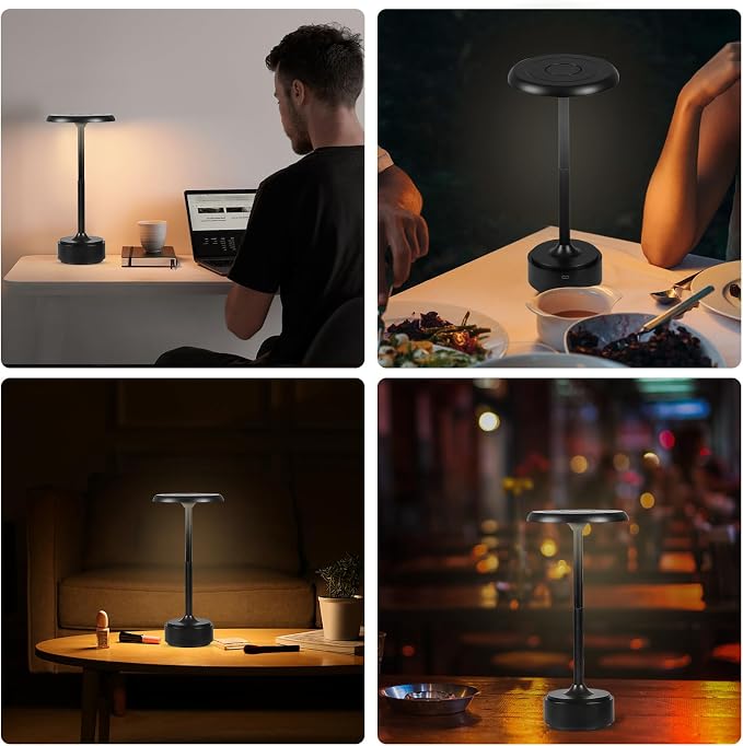 5200mAh Rechargeable Cordless LED Table Lamps Touch Sensor Light, 3-Levels - Image 7