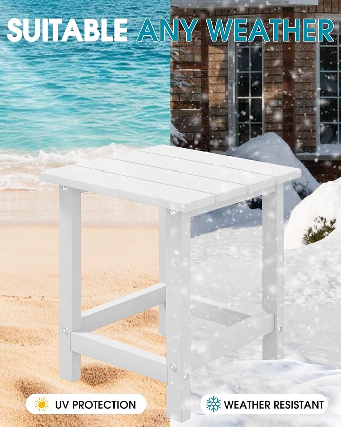 MUCHENGHY Adirondack Outdoor Side Table, 14.7" Patio Side Table Weather - Image 7