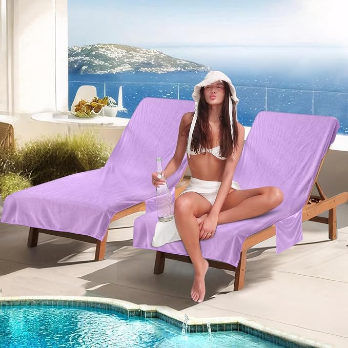 Super Soft & Thick Lounge Chair Towel Cover, Beach Chair Cover - Image 6