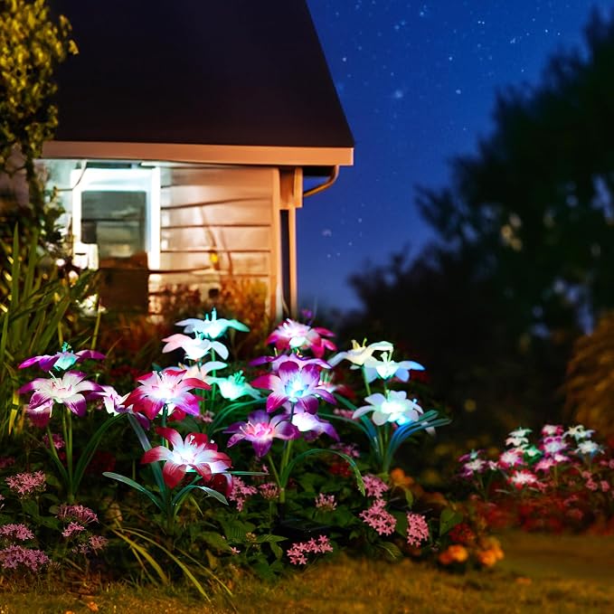 WdtPro Solar Lights Outdoor Waterproof Clearance, 8 Pack RGB Solar Garden Lights - Image 7
