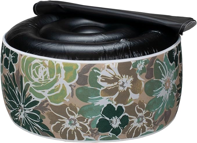 Magpie Fabrics Inflatable Stool Ottoman Pouf D20 xH9, Outdoor Round Footrest - Image 7