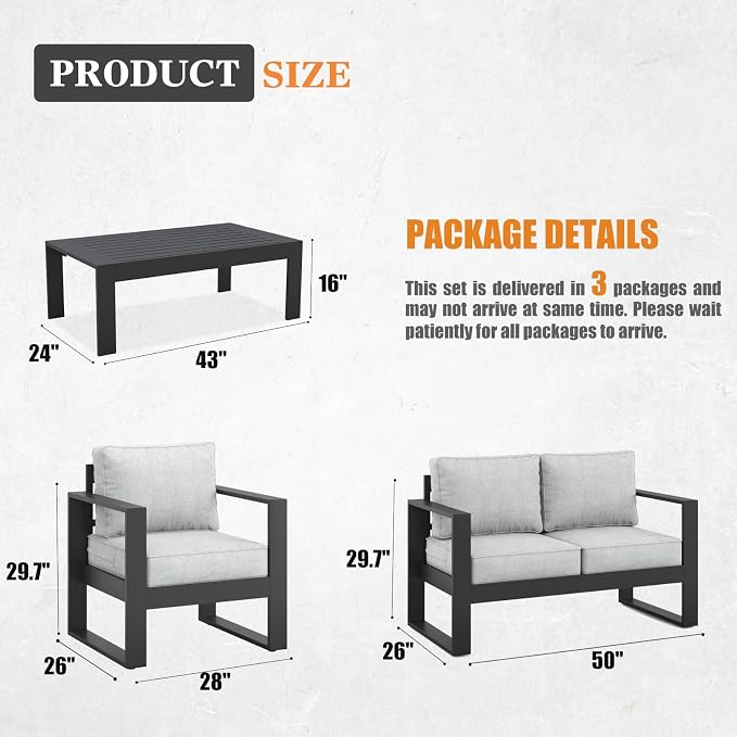 Outdoor Aluminum Furniture Set - Image 7