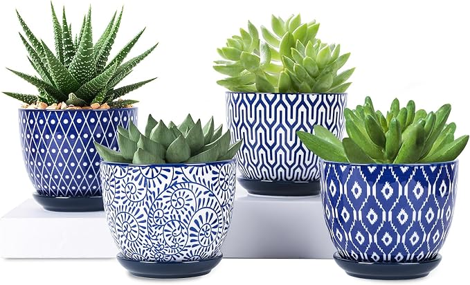 Selamica Ceramic Plant Pots, 4.6 Inch Flower Pots by Selamica