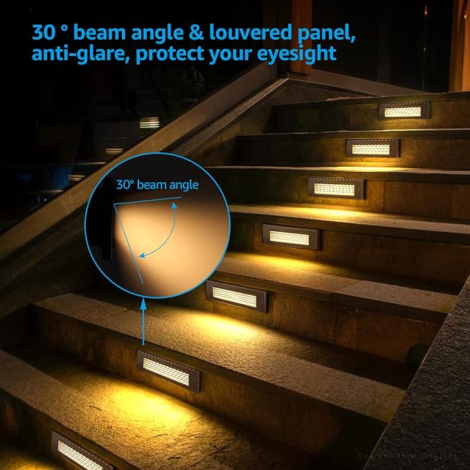 LEONLITE Update 5CCT LED Step Lights 120-277V, Dimmable 4.5W 300LM Anti-Glare - Image 5