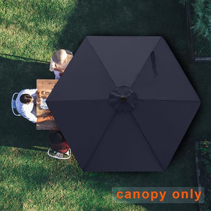 MASTERCANOPY Patio Umbrella 7.5 ft Replacement Canopy - Image 6