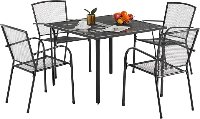 AECOJOY 39.4" Outdoor Patio Dining Table - Image 8