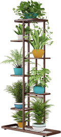 LINZINAR Plant Stand Metal 7 Tier 8 Potted Multiple Flower Pot Holder Shelf by LINZINAR