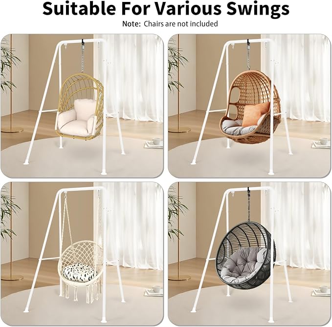 Hammock Chair Stand, Heavy-Duty A-Frame Metal Swing Stand - Image 5