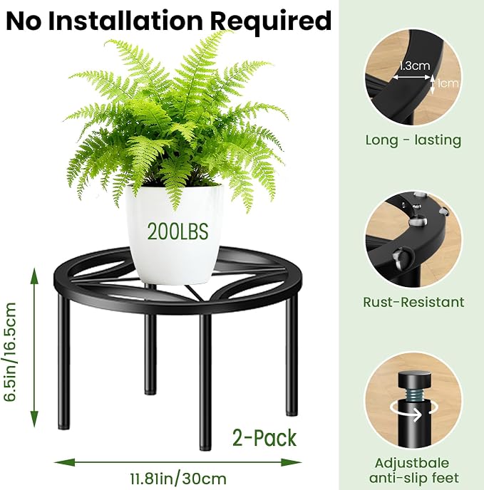 TOSKING 2-Pack Plant Stands - Image 3