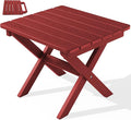 SERWALL Folding Adirondack Side Table, HDPE Small Outdoor Table, No Assembly by SERWALL