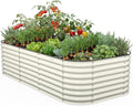 Kesfitt Raised Garden Bed Outdoor, Galvanized Steel Metal Raised Bed Planter by Kesfitt