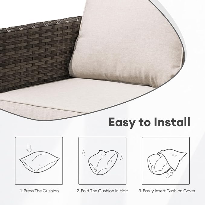ovios Patio Cushion Covers, Waterproof Cushion Cover - Image 8