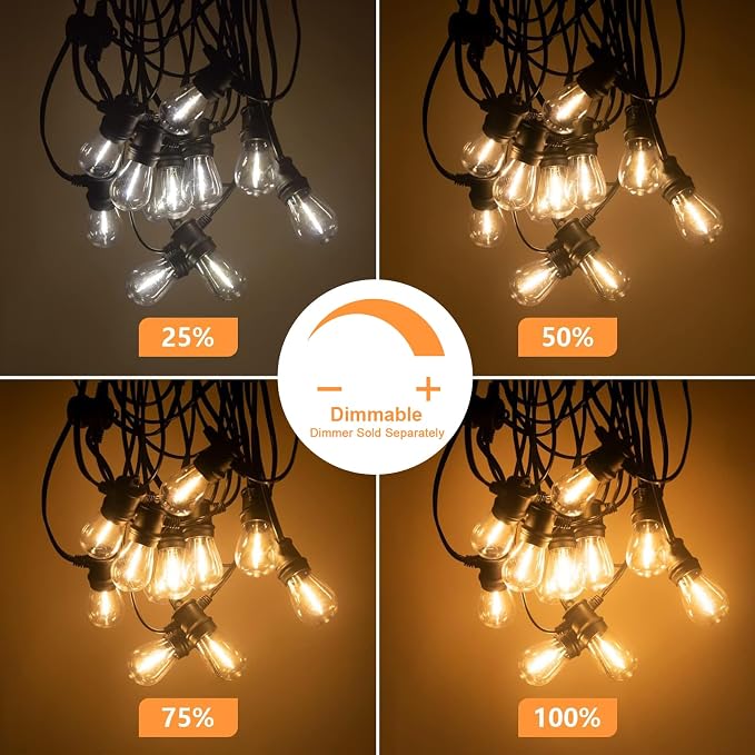 SUNTHIN Outdoor String Lights, 96FT Patio Lights - Image 3