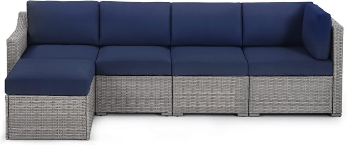 HAPPATIO 5 Piece Patio Conversation Set, All-Weather Patio Furniture Set - Image 2