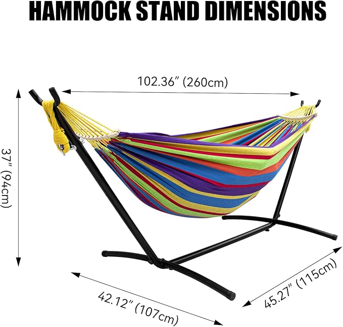 SZHLUX Double Hammock with Stand - Image 6
