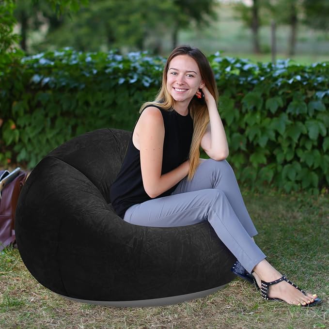 Realspring Inflatable Bean Bag Chairs Outdoor Blow up Camping Chairs Inflatable - Image 6