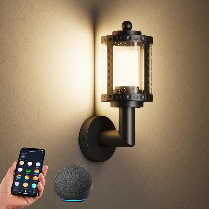 XMCOSY+ Outdoor Wall Sconce, 1100LM Exterior Wall Lantern Light Fixtures by XMcosy