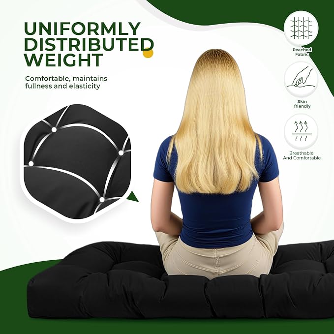 Outdoor Chaise Lounge Chair Cushion 74.4 x 22 x 4.7 Inches Non-Slip Lounge - Image 5
