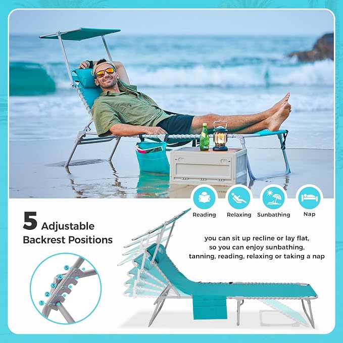 #WEJOY Folding Tanning Chair - Image 4