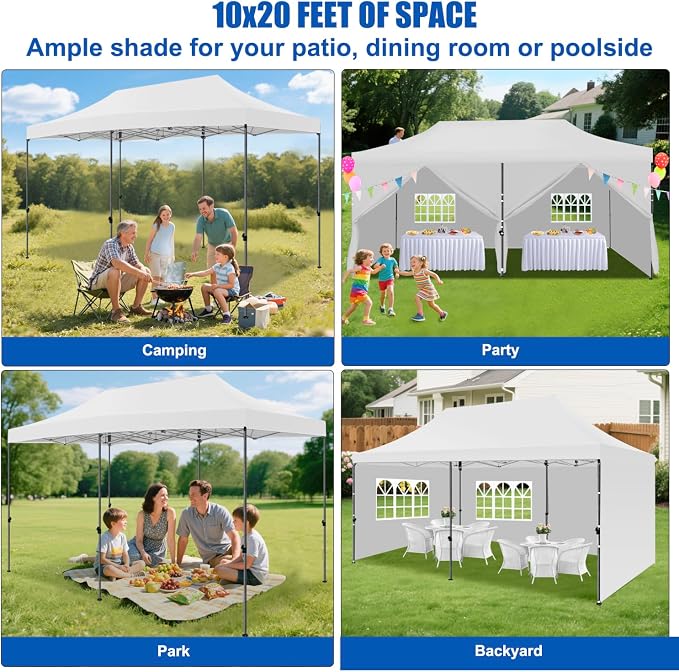 Yesker 10x20 Pop Up Canopy Tent - Image 9