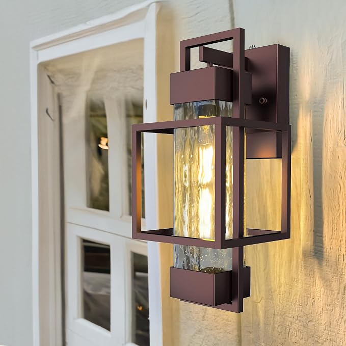 PARTPHONER Modern Outdoor Wall Lights 2 Pack, Waterproof Porch Light - Image 2